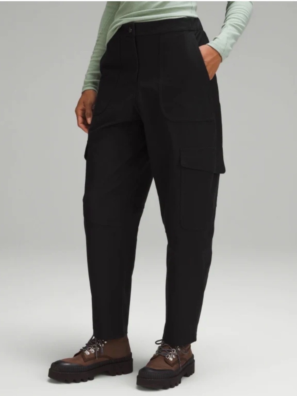 Lululemon Black Cargo Pants Size 26 High Rise Utility Straight Leg